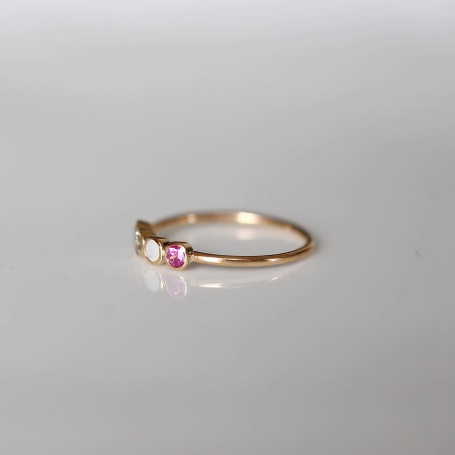4石のファミリーリング | family birth stone ring