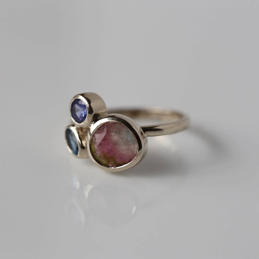 3石のファミリーリング | family birth stone ring