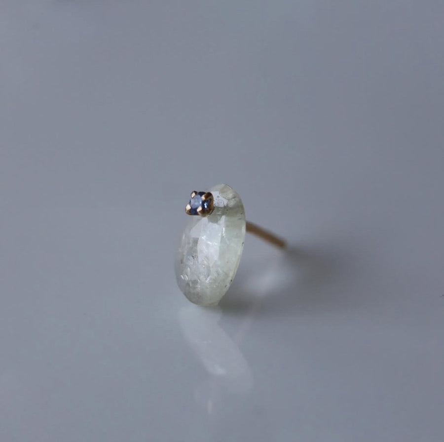 customer order｜yellow shapphire and tanzanite earring