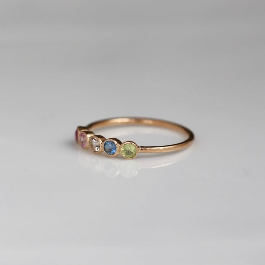 5石のファミリーリング | family birth stone ring