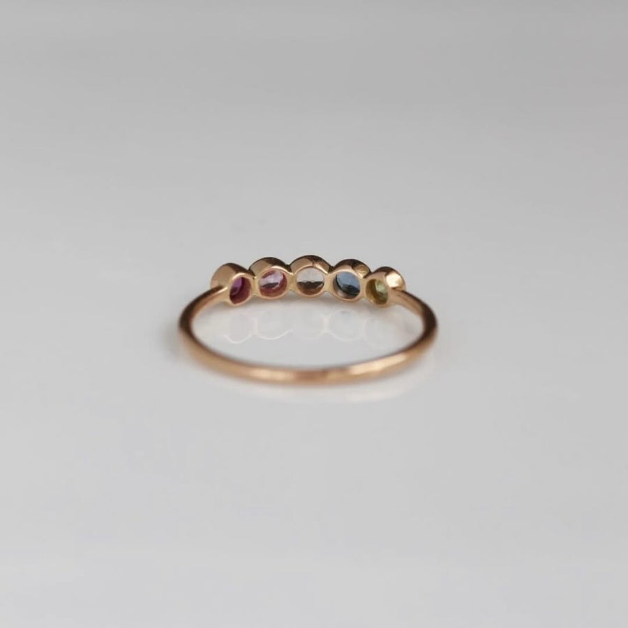 5石のファミリーリング | family birth stone ring