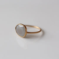 道標｜K18 グレームーンストーンリング – NUDGE jewelry