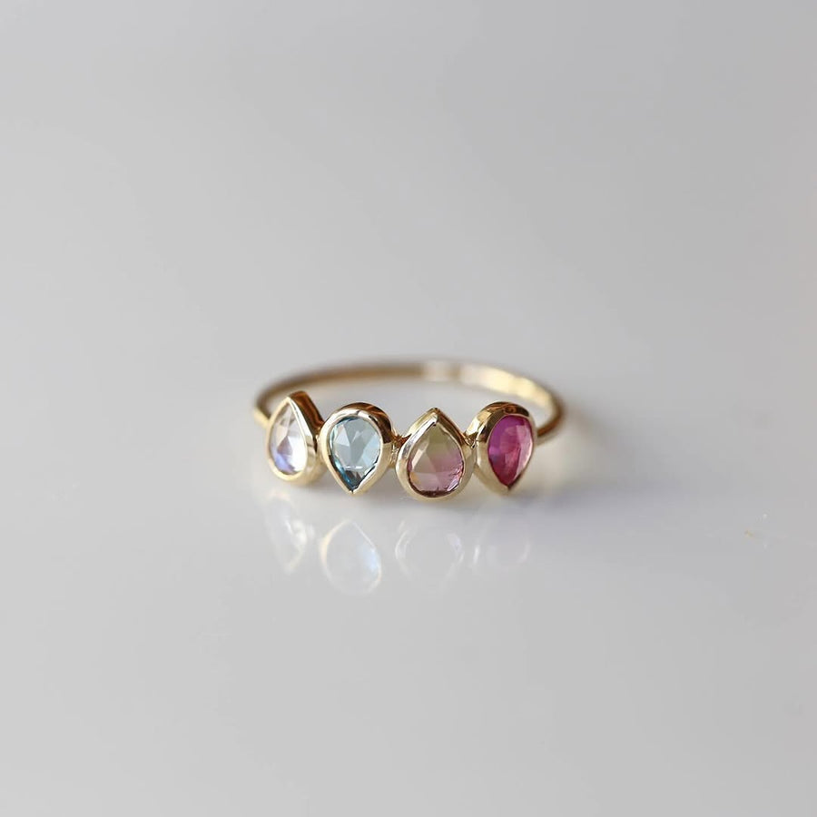 4石のファミリーリング | family birth stone ring