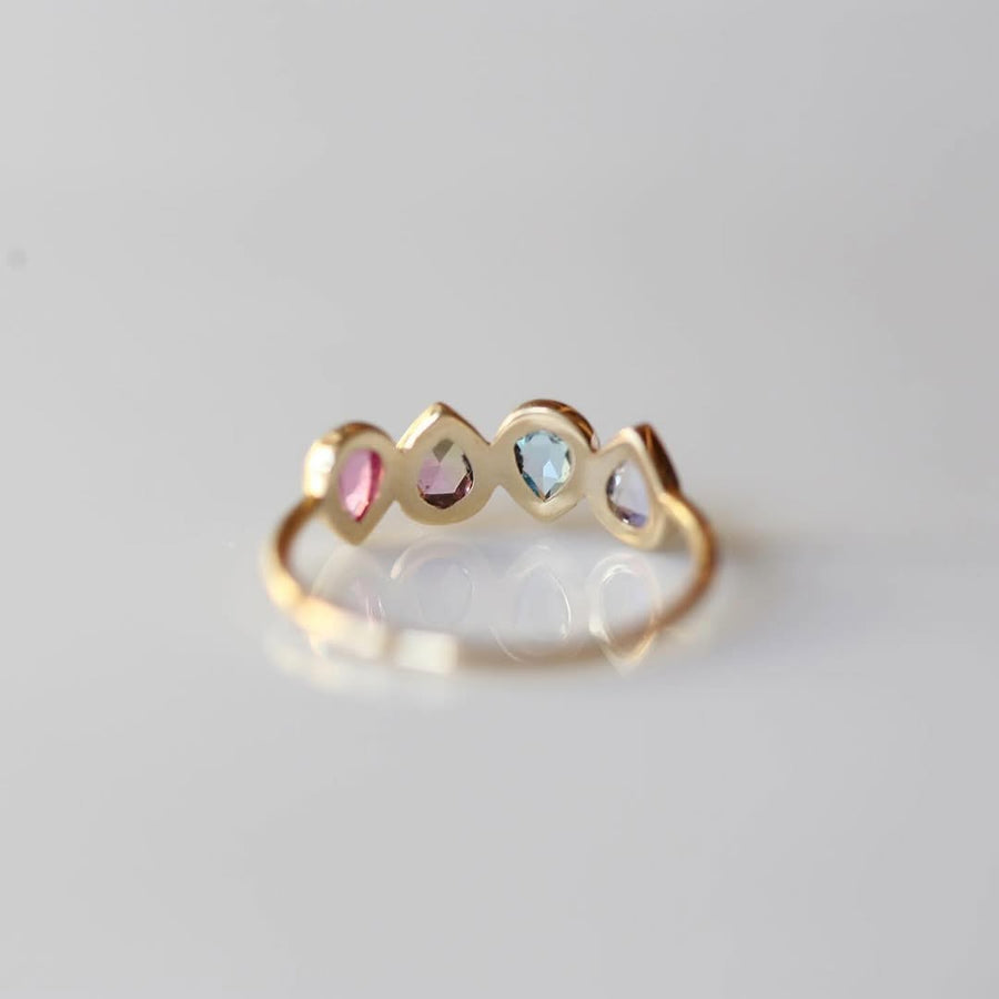 4石のファミリーリング | family birth stone ring
