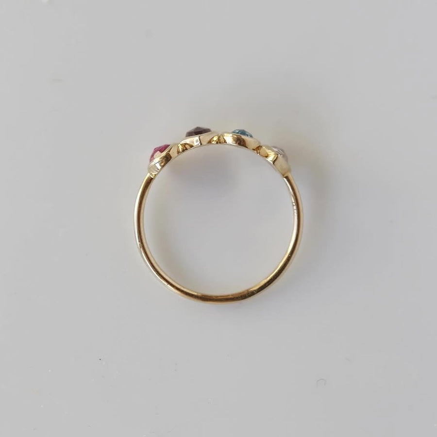 4石のファミリーリング | family birth stone ring
