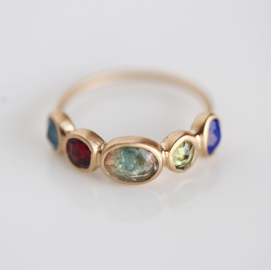 amulet stone & family birth stone ring